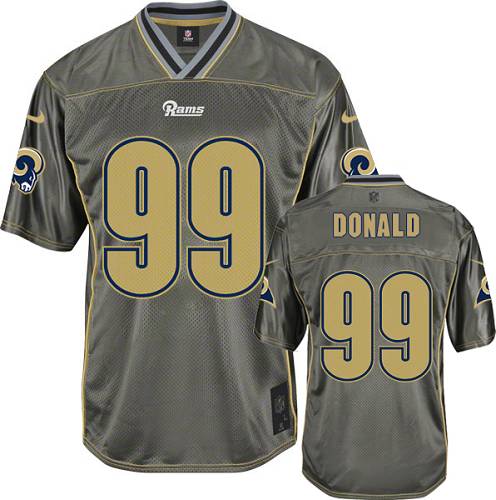 Men's Limited Aaron Donald Nike Jersey Grey - #99 Vapor NFL Los Angeles Rams